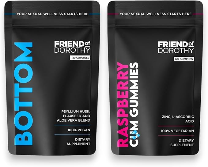 Digestive Wellness &amp Vitality Bundle Improve Your Confidence for Bottoming and Support Male Vitality - 120 Fiber Capsules &amp 60 CM Gummies