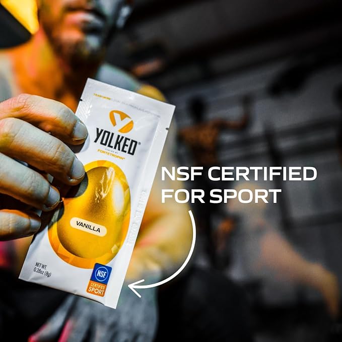 YOLKED - NSF-Certified Muscle Building Supplement - Help Increase Lean Muscle Reduce Muscle Loss and Improve Recovery with Fortetropin 30 Servings