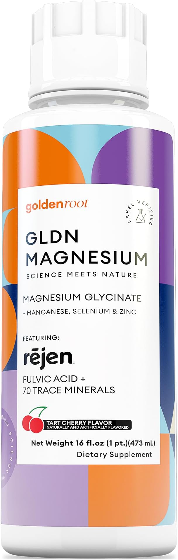 GLDN Magnesium - Liquid Magnesium Glycinate 255mg with fulvic Acid for Improved Absorption Plus Key Electrolytes Selenium Manganese and zinc for Sleep and cortisol Support - 31 Servings