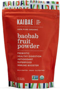 KAIBAE Premium Organic Baobab Powder | Prebiotic Fiber Superfood for Gut &amp Metabolic Health | Vitamin C + Polyphenols | Gluten-Free Non-GMO Vegan | 8 oz.
