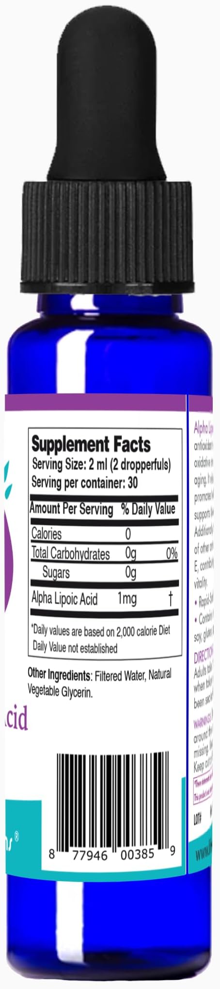 Life Solutions Liquid Alpha Lipoic Acid with Dropper – 2 fl oz – High Absorption Antioxidant Supplement for Cellular Health Energy Support &amp Travel-Friendly Convenience