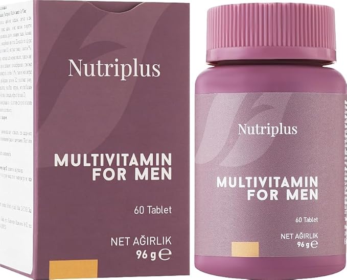 FARMASi Nutriplus Multivitamin Complex for Men 60 Tablets - Daily Multivitamin Energy Support Immune Function Supplements Vitamins and Minerals Men's Health Boosts Energy Supports Immunity