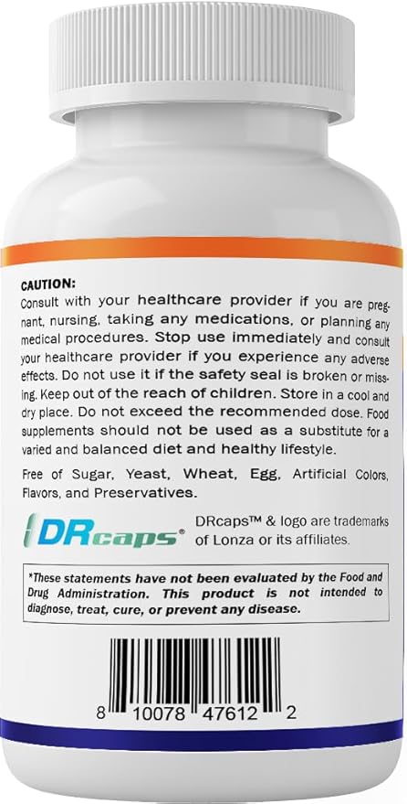 Vitamatic Bifidobacterium lactis - 20 Billion per DR Capsule - 60 Count - Digestive Support - Made with Prebiotic Inulin Fiber - 2 Pack (120 Count)