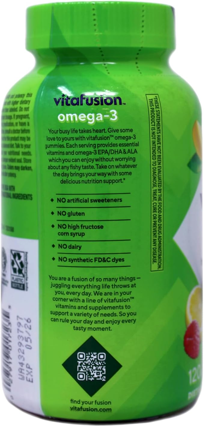 Vitafusion Omega-3 wJlCc Gummies - 120 Count (4 Pack) AznDH