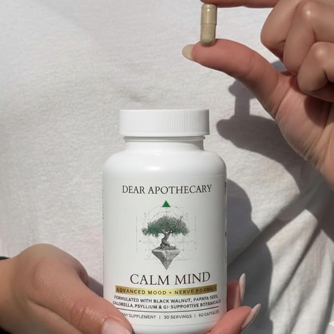 Calm Mind Stress Support Supplement with Ashwagandha GABA L-Theanine 5-HTP Rhodiola B-Vitamins Magnesium - 24 Ingredients - 60 Capsules