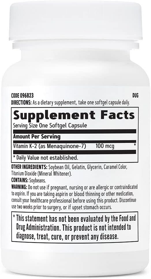 GNC Vitamin K-2 100mcg Supports Bone-Building Process 60 Softgels
