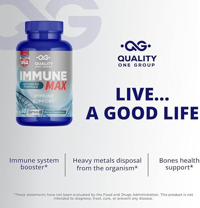 Immune Support Complex Supplement with Vitamin C E Quercetin Graviola Garlic Selenium Grape Seed Advanced Immune Defense Supports Overall Health Provides Vital Nutrients &amp Antioxidants