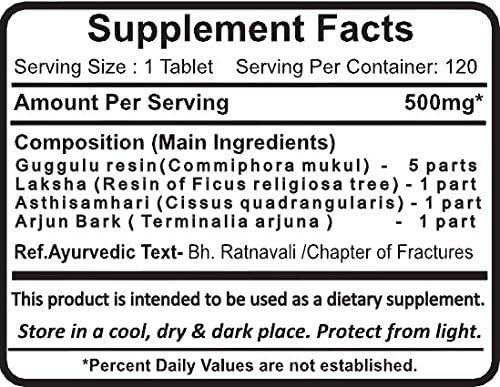 Planet Ayurvda Lakshadi Guggul - Herbal Tablets 100% Natural - 2 Bottles (Each Bottle Contains 120 Tablets)