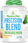 BioHealth Nutrition Precision Blend Strawberry Banana | Time Released Whey Protein Blend | Muscle Building | Recovery | Meal Replacement (4lb Strawberry Banana)