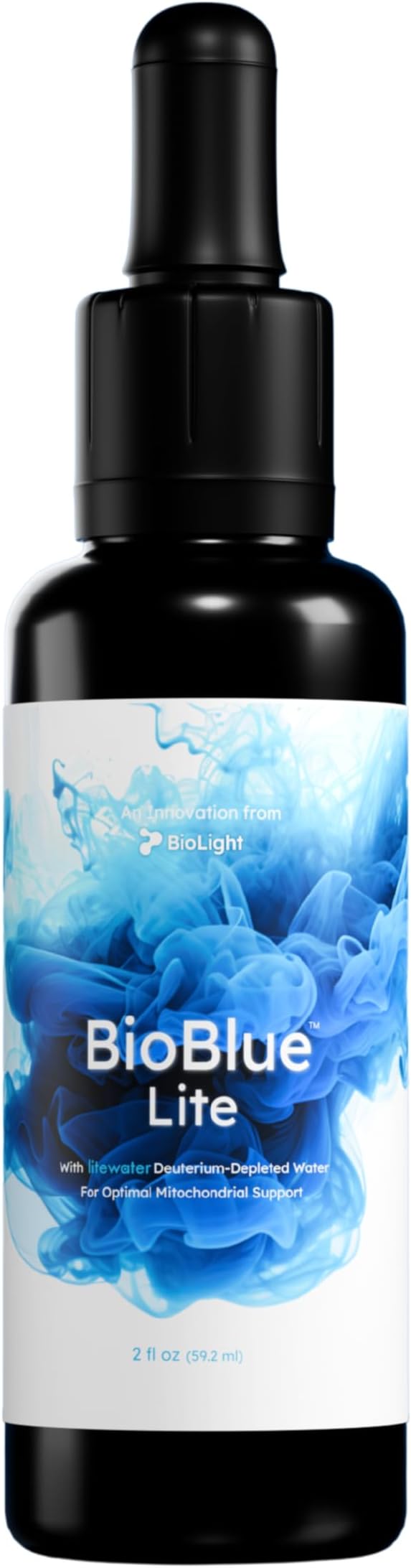 BIOLIGHT BioBlue Lite | Methylene Blue Mixed in Litewater DDW | Supplement for Mitochondrial Support | Brain Health Increased Energy Focus | 2 fl oz 30-Day Supply | USP Grade