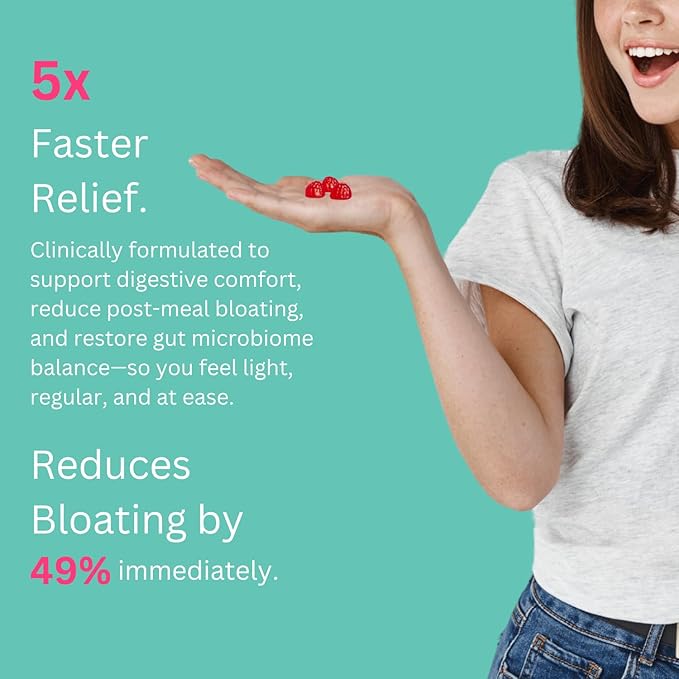 5X Strength - 40 Billion CFU Probiotic Gummies for Women &amp Men | Prebiotics Ginger &amp Peppermint | Reduce Bloating Support Digestion &amp Gut Health | Vegan Non-GMO Naturally Flavored – 90