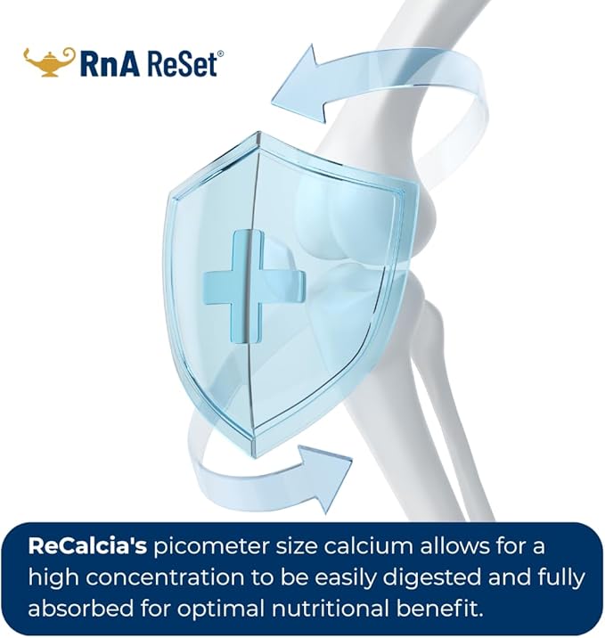 RnA ReSet ReCalcia – Liquid Calcium Supplement with Pico-Ionic Formula High Absorption for Bone &amp Cardiovascular Support Supports Muscle Function 8.1 fl oz (1-Pack) NSF Contents Certified