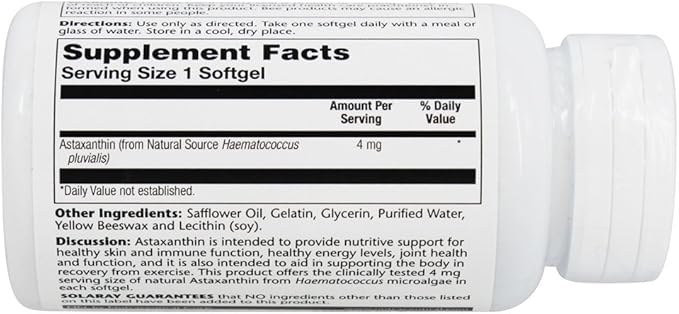 Solaray Astaxanthin 4 mg 60 Softgels