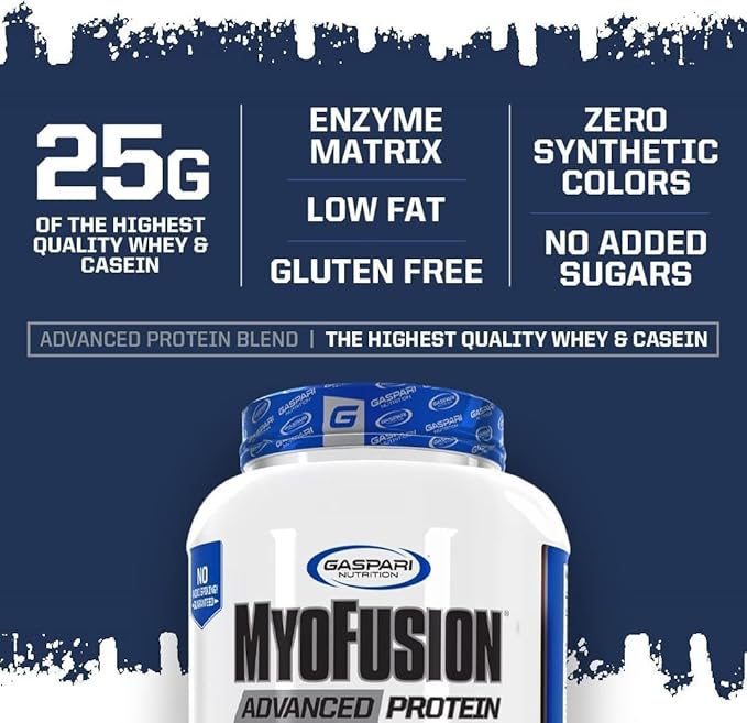 Gaspari Nutrition Myofusion Advanced Protein Protein Blend with Whey Protein Casein Protein and Isolate Protein Low Fat and Gluten Free (Chocolate Peanut Butter Crunch 2 Pound)