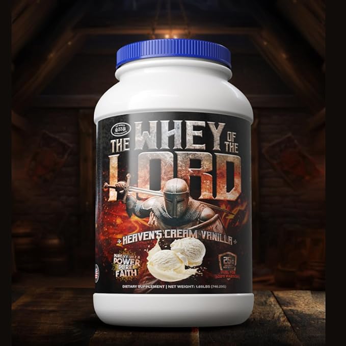 Heaven's Cream Whey Protein Isolate – Premium Muscle Growth &amp Recovery Shake – Rich Flavor Smooth Mix Amino Acid Support for Daily Use (Vanilla)