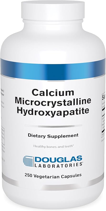 Douglas Laboratories Calcium Microcrystalline Hydroxyapatite - Teeth &amp Bone Health Support* - with Calcium &amp Phosphorus Micronutrients - Dietary Supplements - 250 Vegetarian Capsules