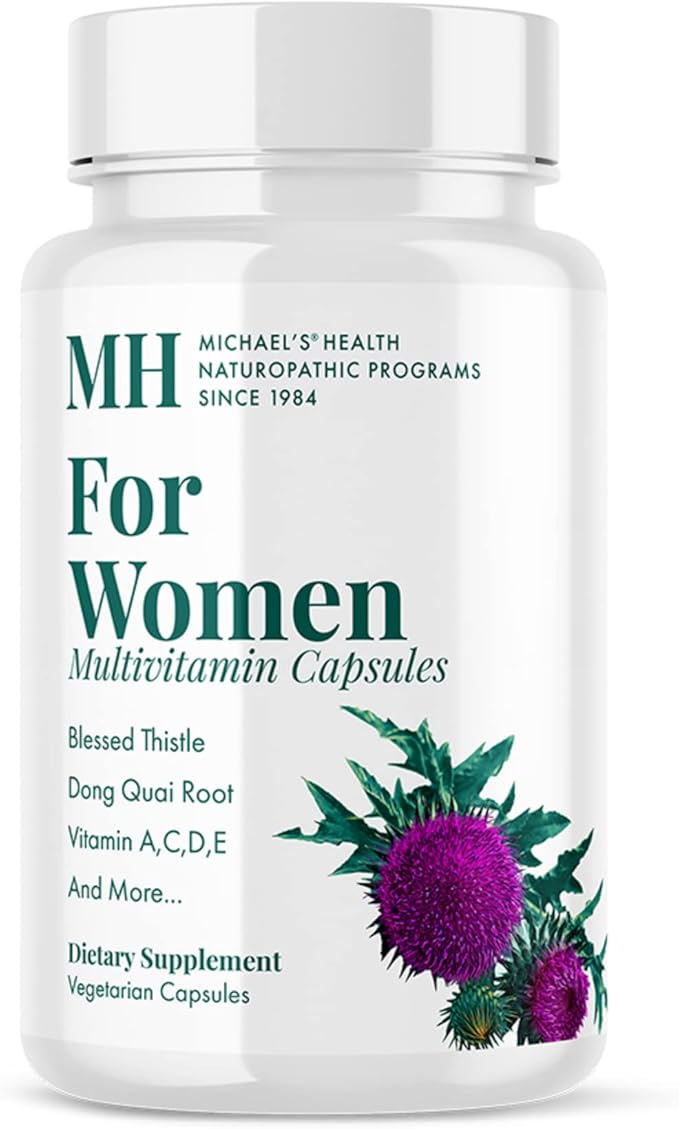 Michael's Health Naturopathic Programs For Women Multivitamin ‐ 90 Vegetarian Capsules ‐ Support for Energy Hair Skin and Nails ‐ 30 Servings