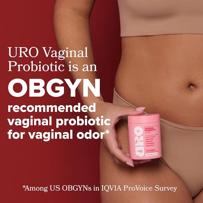 O Positiv URO Vaginal Probiotics for Women pH Balance with Prebiotics &amp Lactobacillus Probiotic Blend - Vaginal Health Supplement - Promote Healthy Vaginal Odor &amp Vaginal Flora 60 Count (Pack