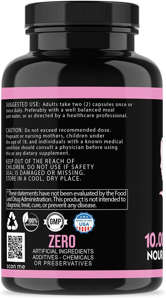 Angry Supplements Hair Envy 10000 mcg Biotin + Keratin Grow + Hydrate Hair Strengthen Thicken Nails Clear &amp Nourish Skin – Help Damaged Thinning Hair (3-Bottles)