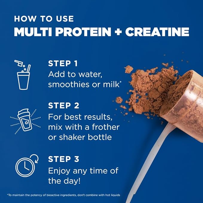Ancient Nutrition Multi Protein Animal Based Powder + Creatine 26g Protein Grass Fed Whey Bone Broth Collagen Peptides 5g Creatine Monohydrate Colostrum &amp Probiotics Dark Chocolate 15 Serv