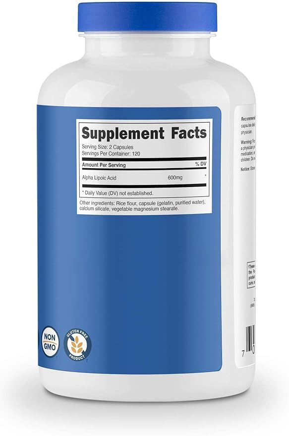 Nutricost Alpha Lipoic Acid 600mg 240 Caps Glutathione 500mg 240 Caps