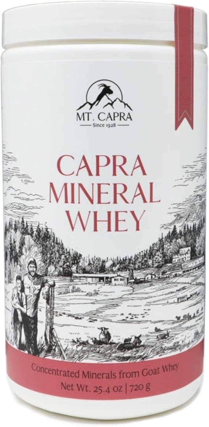 Mt. Capra Mineral Whey | A Whole Food Bio-Available Mineral/Electrolyte Powder Supplement from Goat Milk Whey Rich in Potassium Alkalizing | 28 Servings - 25.4 oz