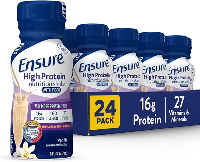 Ensure High Protein Nutritional Shake With Fiber 16g Protein Meal Replacement Shakes &amp High Protein Nutritional Shake 16g Protein Meal Replacement Shakes