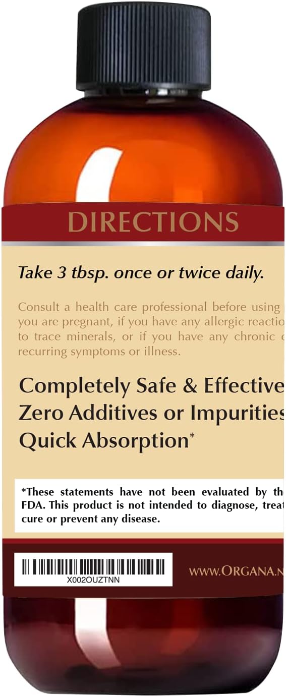 Organa Pure Crystalline Liquid Calcium Supplement - 30 PPM - Colloidal Minerals - Calcium Supplement for Women &amp Men - Liquid Calcium Citrate Alternative - 99.99% Pure Calcium