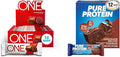 ONE Protein Bars Peanut Butter Cup 20g Protein 2.12 Ounce (12 Count) and Pure Protein Bars Chocolate Deluxe 21g Protein 1.76 oz 12 Count