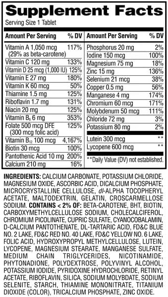 ikj Complete Multivitamin/Multimineral Supplement Tablets Men 50+ 200 Count