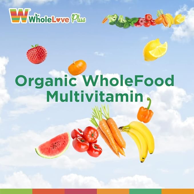 NOTO WholeLove Plus Women's Organic Whole Food Multivitamin 60 Tables Health Supplements for Immune Support Vitamin Vegan