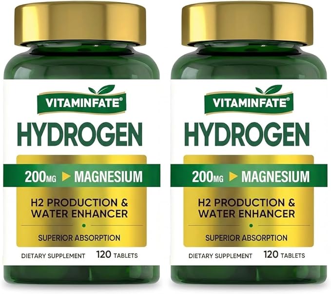 Hydrogen Water Tablets with Magnesium &amp Electrolytes 240 Tablets | H2 Molecular Hydrogen Supplement to Support Energy Brain Health Metabolism &amp Healthy Aging