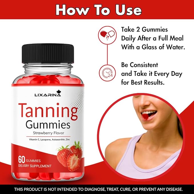 Tanning Gummies | Tanning Gummies for Women | 120 Gummie