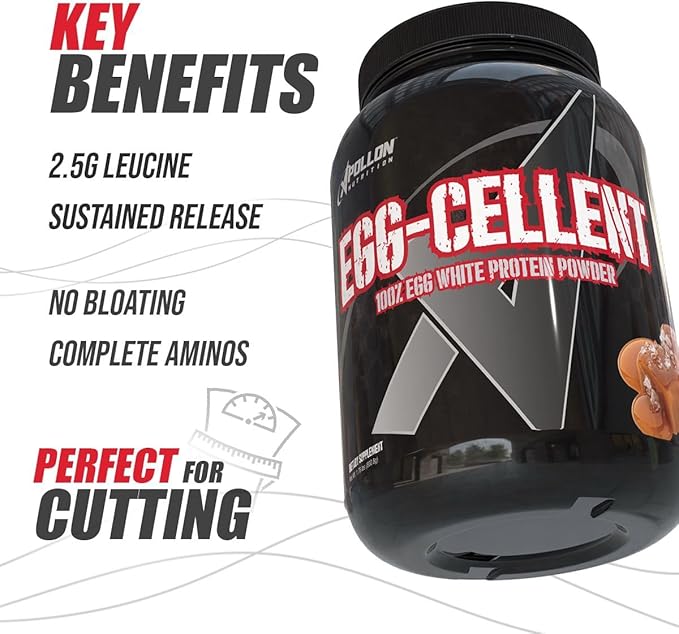 Apollon Nutrition Egg-Cellent | 24g Egg White Protein Powder Recovery Muscle Growth for Men &amp Women Dairy Free Gluten Free Lactose Free Keto-Friendly (26 Serving Strawberry Cream)
