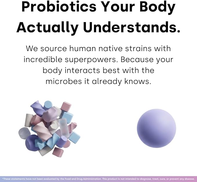 Human Strain Bifidobacterium Adolescentis Probiotic | Fewer Urgent Bowel Movements Reduced Bloating/Gas &amp Digestion Support | Clinically Studied Synbiotic | 30ct (30 Day Supply)