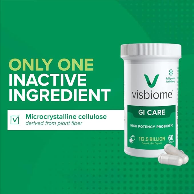 Visbiome® GI Care - High Potency Probiotic - 112.5 Billion CFU Live Probiotics Original De Simone Formulation Made in USA 240 Capsules.