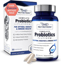1MD Nutrition Complete Probiotics Platinum - w/Prebiotics and Probiotics for Digestive Health - Probiotic Supplement for Women &amp Men - More Than 50 Billion Live CFU 11 Strains Dairy-Free - 30 Caps