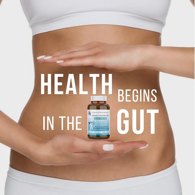 Friendly Fighters Pro® Probiotic | Digestive &amp Immune Health* | Healthy Inflammation* &amp Allergy Relief* | Micro-Encapsulated for Guaranteed Delivery | 1 Month Supply | 2 billion CFU for Safe D