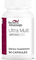 Bariatric Advantage Ultra Multivitamin with Iron - Ultra Multi with Iron - Capsule Format Multivitamin - Provides Full Complex of B Vitamins - with Vitamin C Chromium &amp More - 90 Capsules