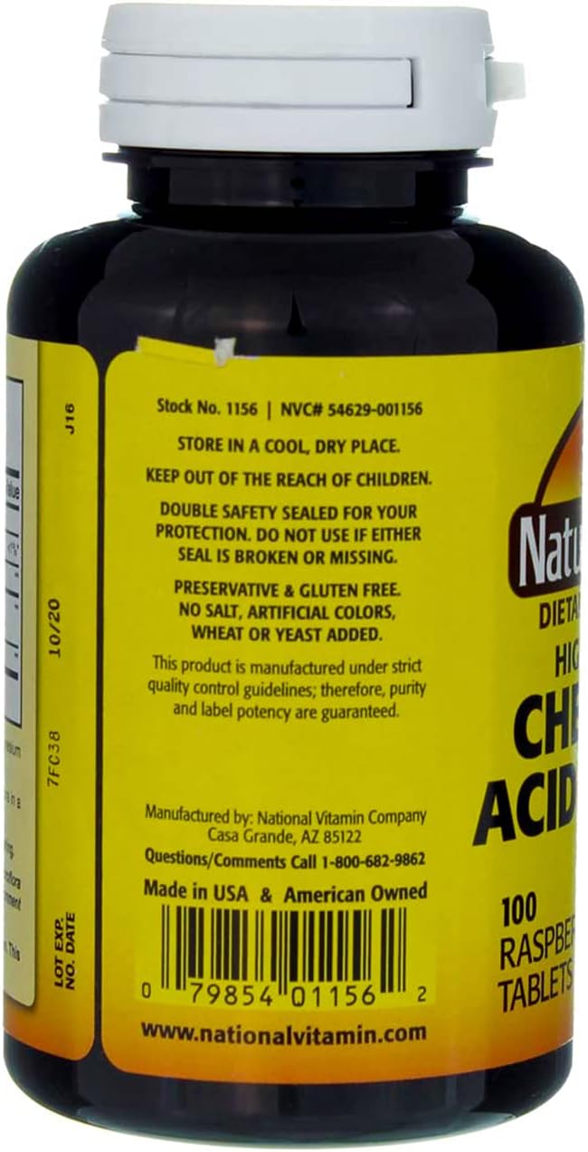 Nature's Blend Acidophilus Chewable Raspberry Flavor - 100 Tablets Pack of 5