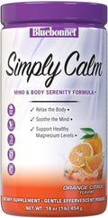 Bluebonnet Nutrition Simply Calm Powder For Calm* Muscle Cramps* Stress Relief* Soy-Free Gluten-Free Non-GMO Kosher Certified Dairy-Free Vegan 16 oz 82 Servings Orange Citrus Flavor