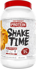 5% Nutrition Rich Piana Shake Time | 24g Animal Based Protein Drink | Grass-Fed Beef Isolate Chicken Egg | No Sugar or Soy (Peanut Butter)