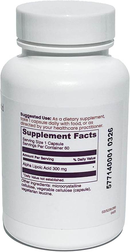 Alpha Lipoic Acid 300mg – Vegan ALA Supplement for Nerve Health Energy– 60 Capsules – Doctor Formulated Gluten-Free Non-GMO – by Eternity Medicine