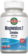 KAL Magnesium Complex 7 - Total Complex with Magnesium Glycinate Citrate Malate and More - Relaxation and Whole Body Support Supplements - Vegan 60-Day Guarantee - 60 Servings - 120 VegCaps