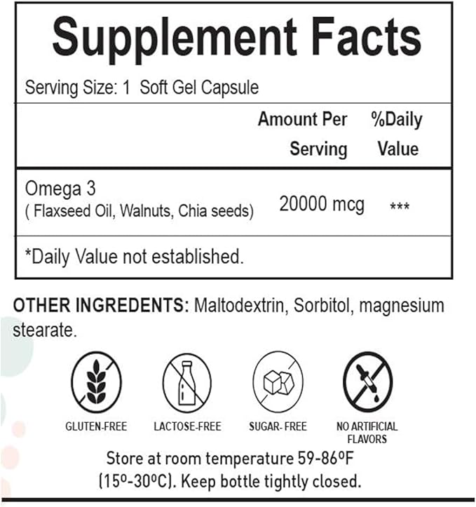 H4U Extra-Strength Omega-3 Supplements 20000 mcg Softgels with EPA and DHA - Immune Support Brain and Heart Health Optimal Wellness - Non-GMO 100 Softgels.