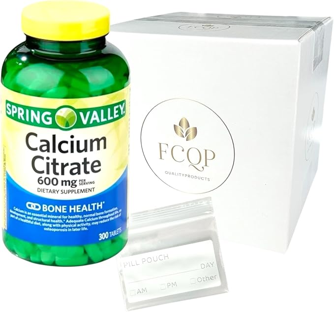 Spring Valley Calcium Citrate Bone Health Supplement 600mg 300 Tablets