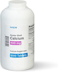 MAJOR Oyster Shell Calcium 500mg - Daily Dietary Supplement for Bone Health and Joint Support Mineral Supplement for Men and Women Gluten-Free - 1000 Tablets (1 Pack)