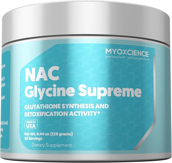 MYOXCIENCE NAC Glycine Supreme | N-Acetyl-L-Cysteine Glycine and Taurine Combination (Natural Peach and Pineapple Flavor) (30 Servings)