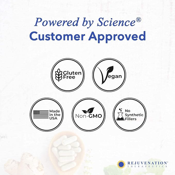 Rejuvenation Therapeutics High Potency Ellagic Acid Capsules 250mg | Improve Immunity &amp Eliminate Oxidative Stress | Premium Organic &amp Vegan | 30 Capsules 250 mg