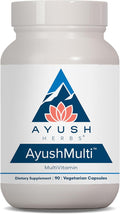 Ayush Herbs Ayush Multi - Multi Vitamin Capsules Multivitamin with Iodine &amp Zinc for Men &amp Women Daily Vitamin &amp Mineral Support for Adults - 90 Vegetarian Capsules (1 Count)